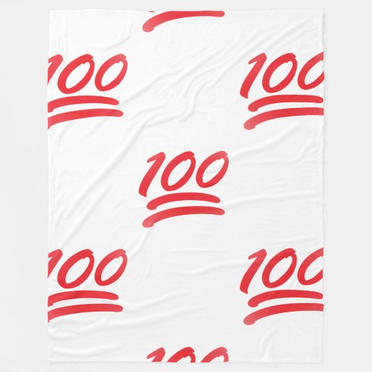 絵文字100毛布 フリースブランケット (正面)