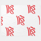 絵文字100毛布 フリースブランケット (正面(横))