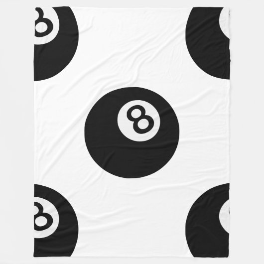 絵文字8球 フリースブランケット (正面)