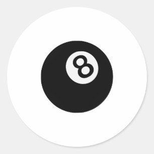 絵文字8球 ラウンドシール