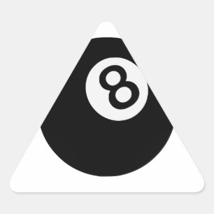 絵文字8球 三角形シール