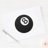 絵文字8球 楕円形シール (封筒)