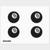 絵文字8球 楕円形シール (シート)