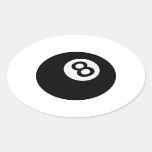 絵文字8球 楕円形シール