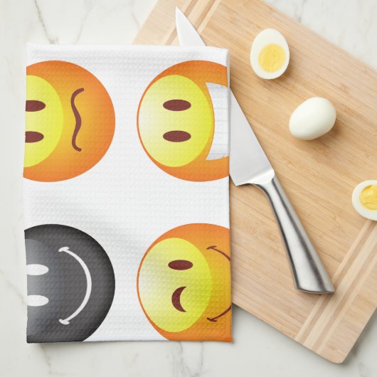 絵文字 キッチンタオル (四つ折り)