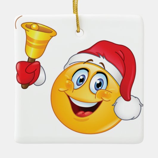 **絵文字**クリスマスクール飾り セラミックオーナメント (正面)