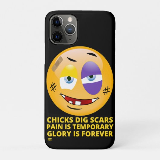 絵文字「チックスが傷を掘るおもしろい」 Case-Mate iPhoneケース (裏)