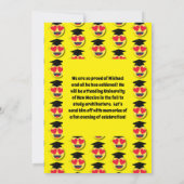 絵文字 ハートの目をした顔 キュートな卒業パーティー 招待状 (裏面)