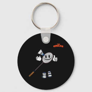 絵文字 バドミントン スポーツ 親指アップ キーホルダー