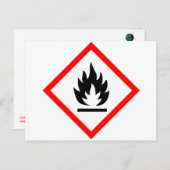 絵文字[可燃性] ポストカード (正面/裏面)