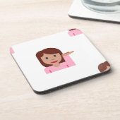 絵文字（女性） コースター (左側)