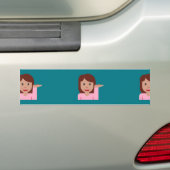 絵文字(女性) バンパーステッカー (車上)