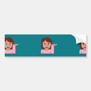 絵文字(女性) バンパーステッカー