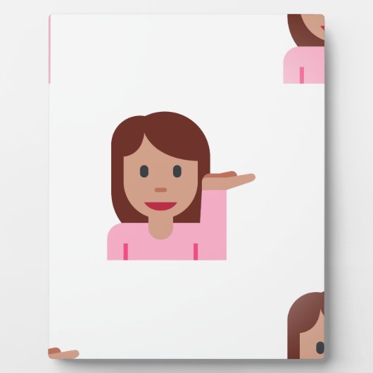 絵文字（女性） フォトプラーク (正面)