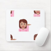 絵文字（女性） マウスパッド (マウス)