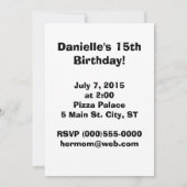 「絵文字」招待状 招待状 (裏面)