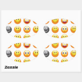 絵文字 楕円形シール (シート)