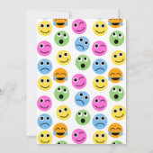 絵文字 顔文字 誕生日パーティー招待状 招待状 (裏面)