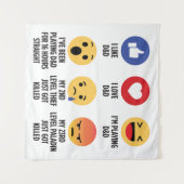 絵文字(&D) タペストリー (正面(横))