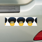 絵文字afro バンパーステッカー (車上)