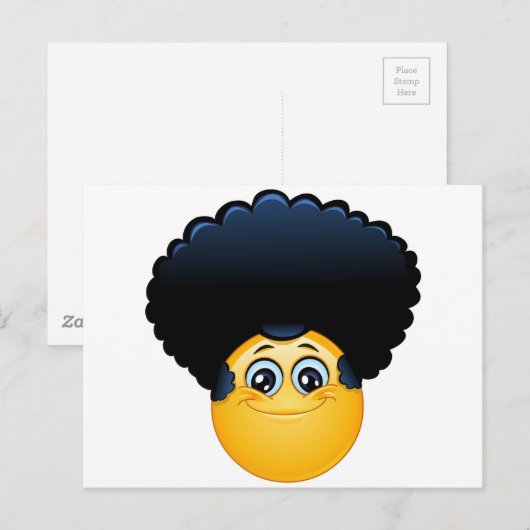 絵文字afro ポストカード (正面/裏面)