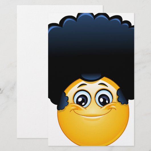 絵文字afro 便箋 (正面/裏面)