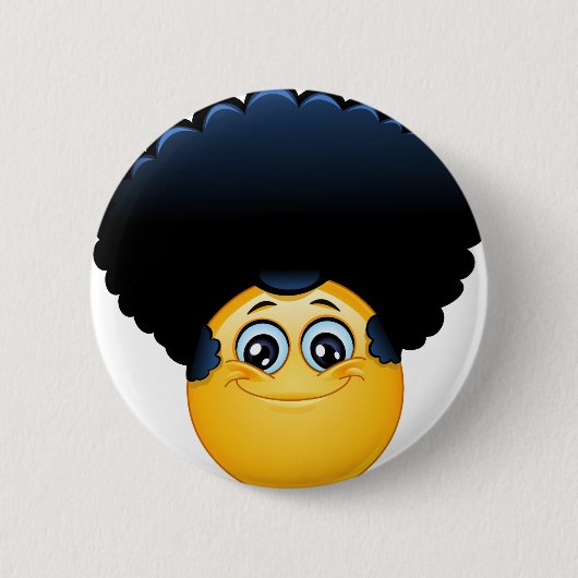 絵文字afro 缶バッジ (正面)