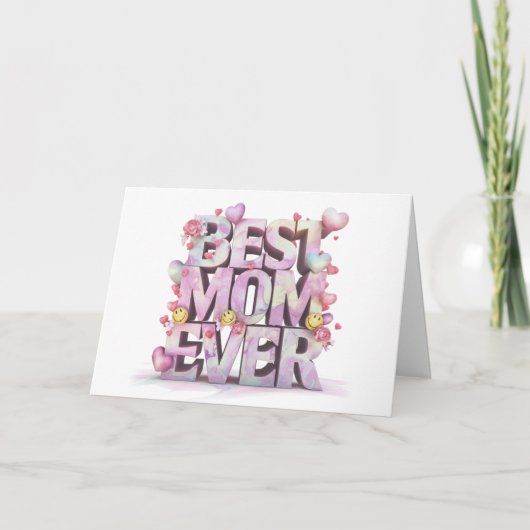 *~*絵文字AP72写真お洒落母の日用カード サンキューカード (正面)