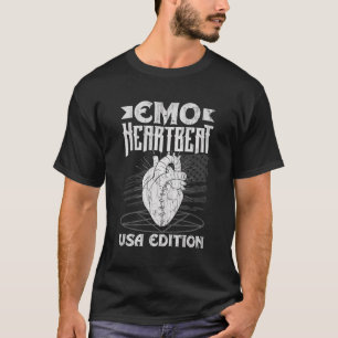 絵文字Emo Heartbeat Usa Edition絵文字Aesthet Tシャツ
