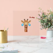 絵文字happy泣き叫びキリン顔 アクリルサイン (ウェディング)