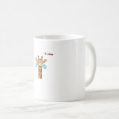 絵文字happy泣き叫びキリン顔 コーヒーマグカップ (正面右)