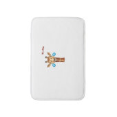 絵文字happy泣き叫びキリン顔 バスマット (正面縦)