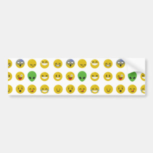 絵文字happy顔 バンパーステッカー