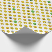 絵文字happy顔 ラッピングペーパー (角)