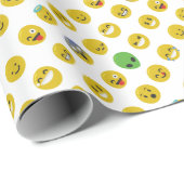 絵文字happy顔 ラッピングペーパー (ロールコーナー)