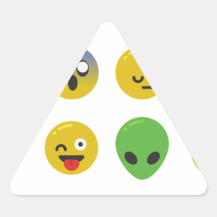絵文字happy顔 三角形シール