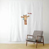 絵文字sad泣き叫びキリン顔 タペストリー (インサイチュ)