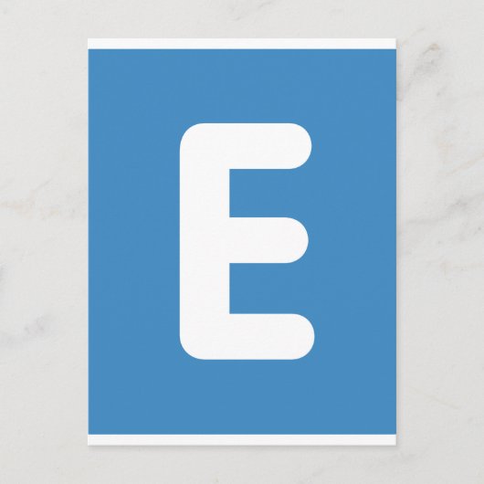 絵文字Twitter – レターE ポストカード (正面)