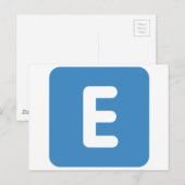 絵文字Twitter – レターE ポストカード (正面/裏面)