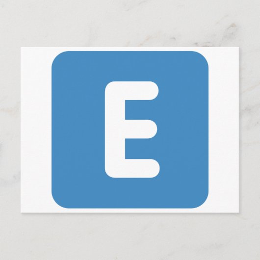 絵文字Twitter – レターE ポストカード (正面)