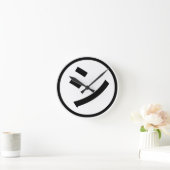 絵文㋛字（しかな） ラウンド壁時計 (ホーム)