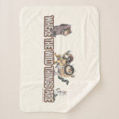 『絵本から飛び出して』キャラクターたちがロゴに シェルパブランケット (正面)