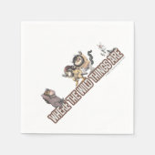 『絵本から飛び出して』キャラクターたちがロゴに スタンダードカクテルナプキン (正面)