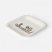 『絵本から飛び出して』キャラクターたちがロゴに ペーパープレート (傾斜あり)