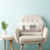 『絵本から飛び出して』キャラクターたちがロゴに ランバークッション (椅子)