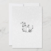 絵本のようなシルバー ホワイト かぼちゃのフェアリー テイル ウェディング 招待状 (裏面)