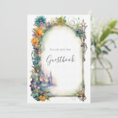 絵本のドラゴン ベビーシャワー サイン ゲストブック 招待状 (スタンド正面)