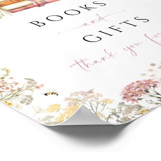 絵本の本とギフトのサイン山花の章 ポスター (角)