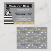 絵本カードを持ってきてね、坊やちゃん、テディベア エンクロージャーカード (正面/裏面)