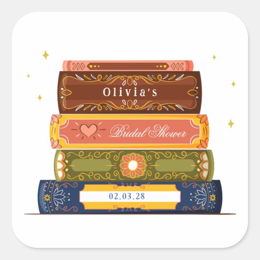 絵本ライブラリー次の章へ ブライダルシャワー スクエアシール (正面)